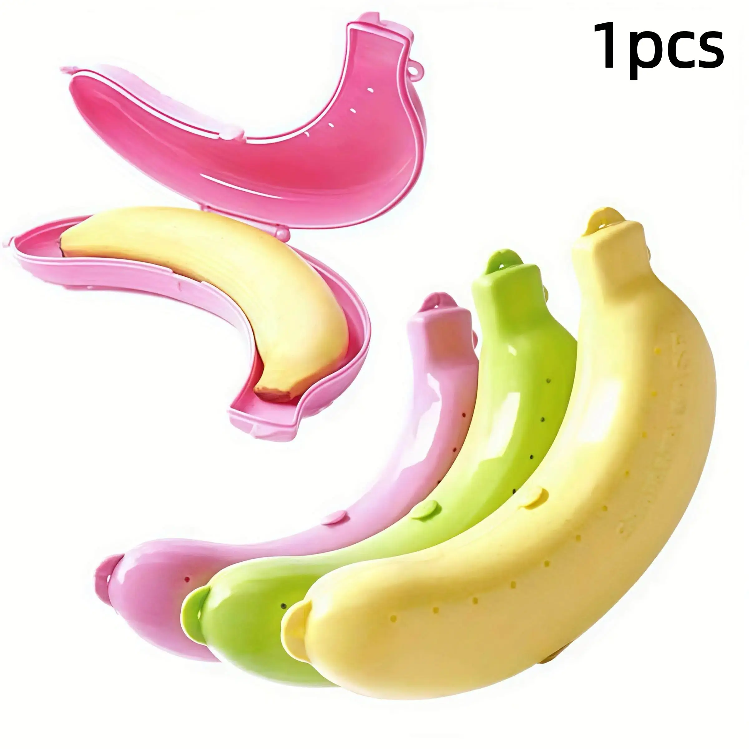 Banana Protector Container, Plastic Box Stand, Food Lunch Fruit Storage Box, Outdoor Travel Cute Banana Box, School Picnic Camping Gift, Plastic Food Containers