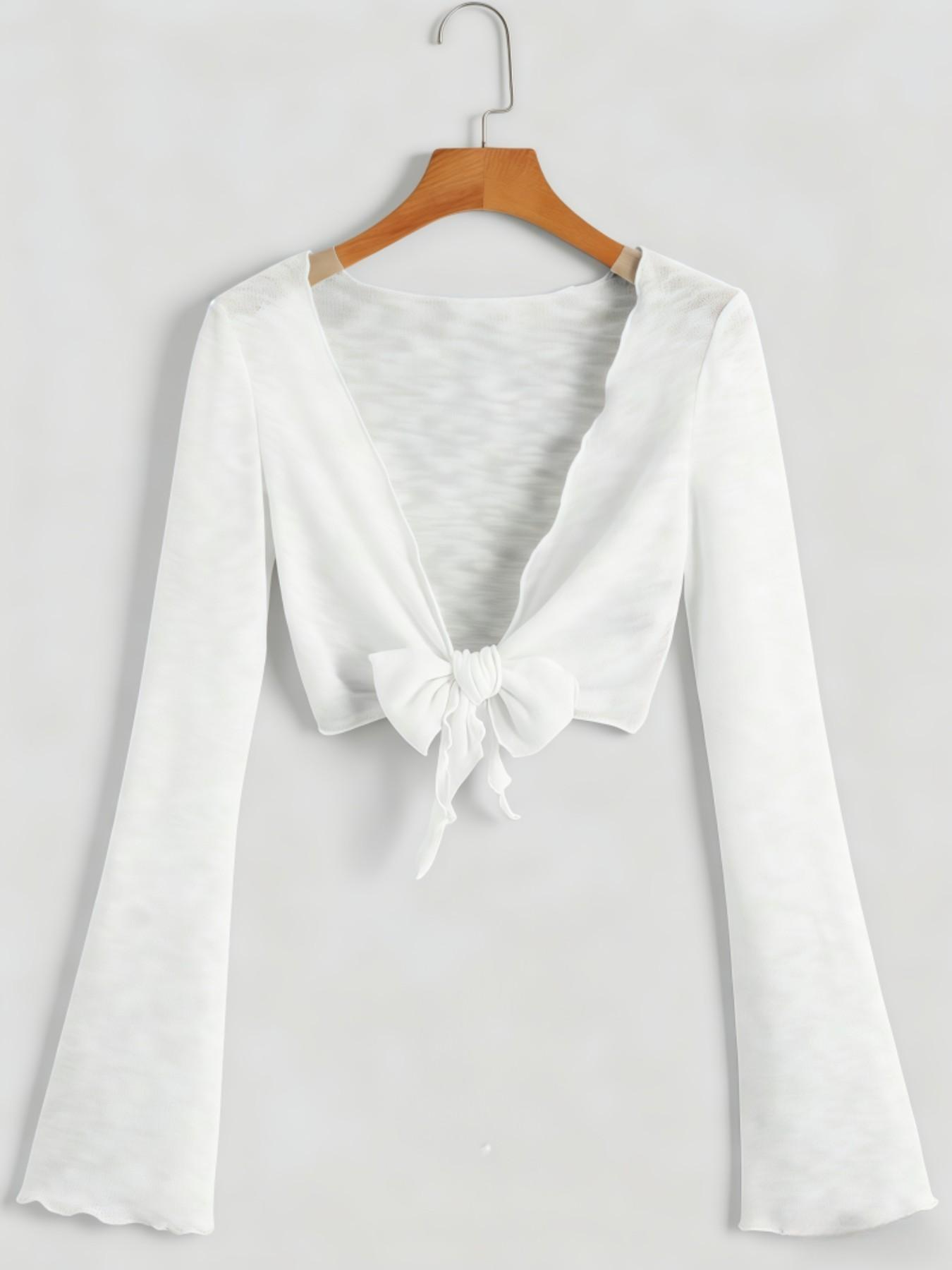 Simple Solid Color Cardigan Knitwear Spring & Fall Long Sleeve Sun Protection Fashion Versatile Top, Slim-Fitting Graphic Pattern