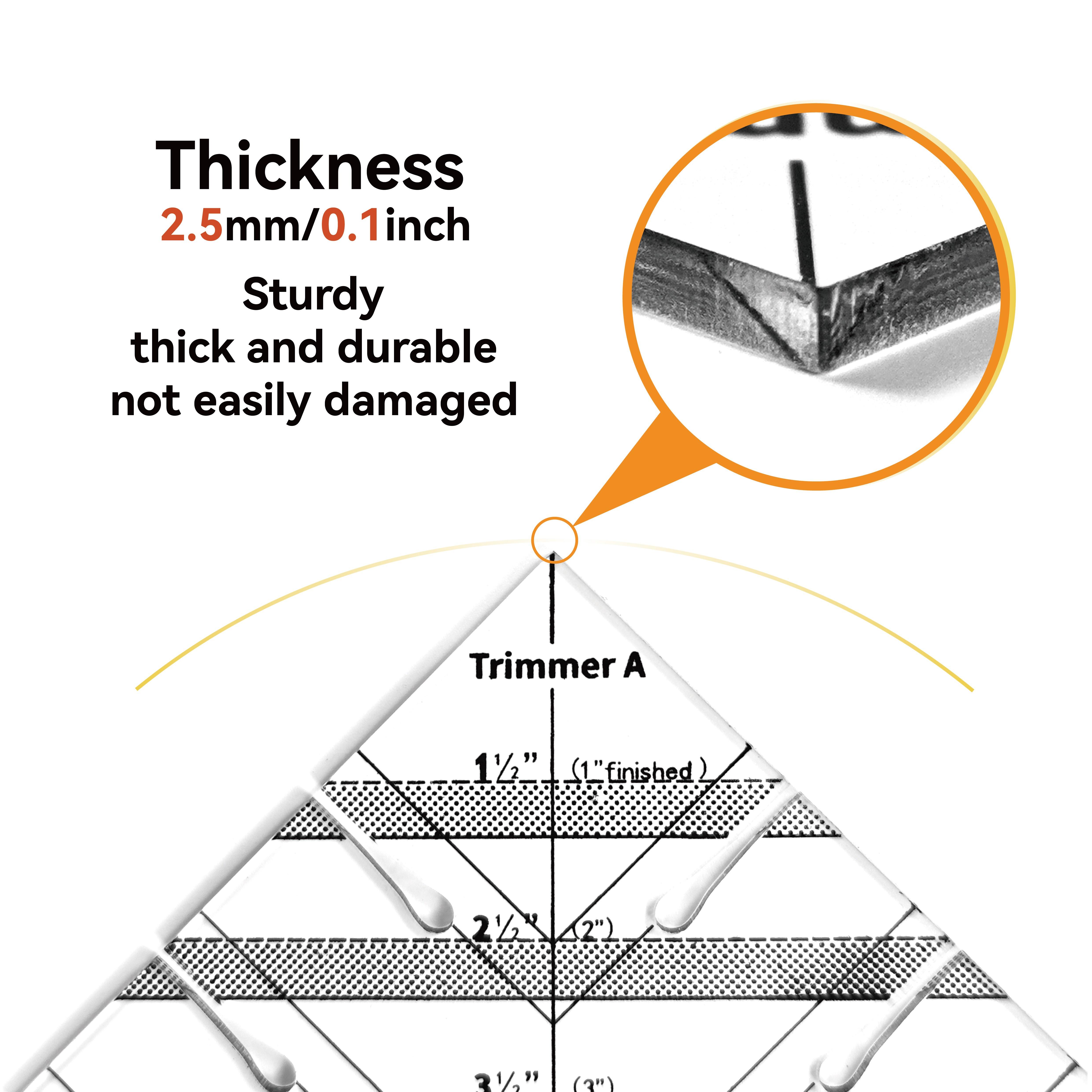 2pcs Grid Slot Cutting Ruler, High Precision Acrylic Patchwork Template, Accurate Hst Cutting, Fabric Seam Alignment, Block Building Tool
