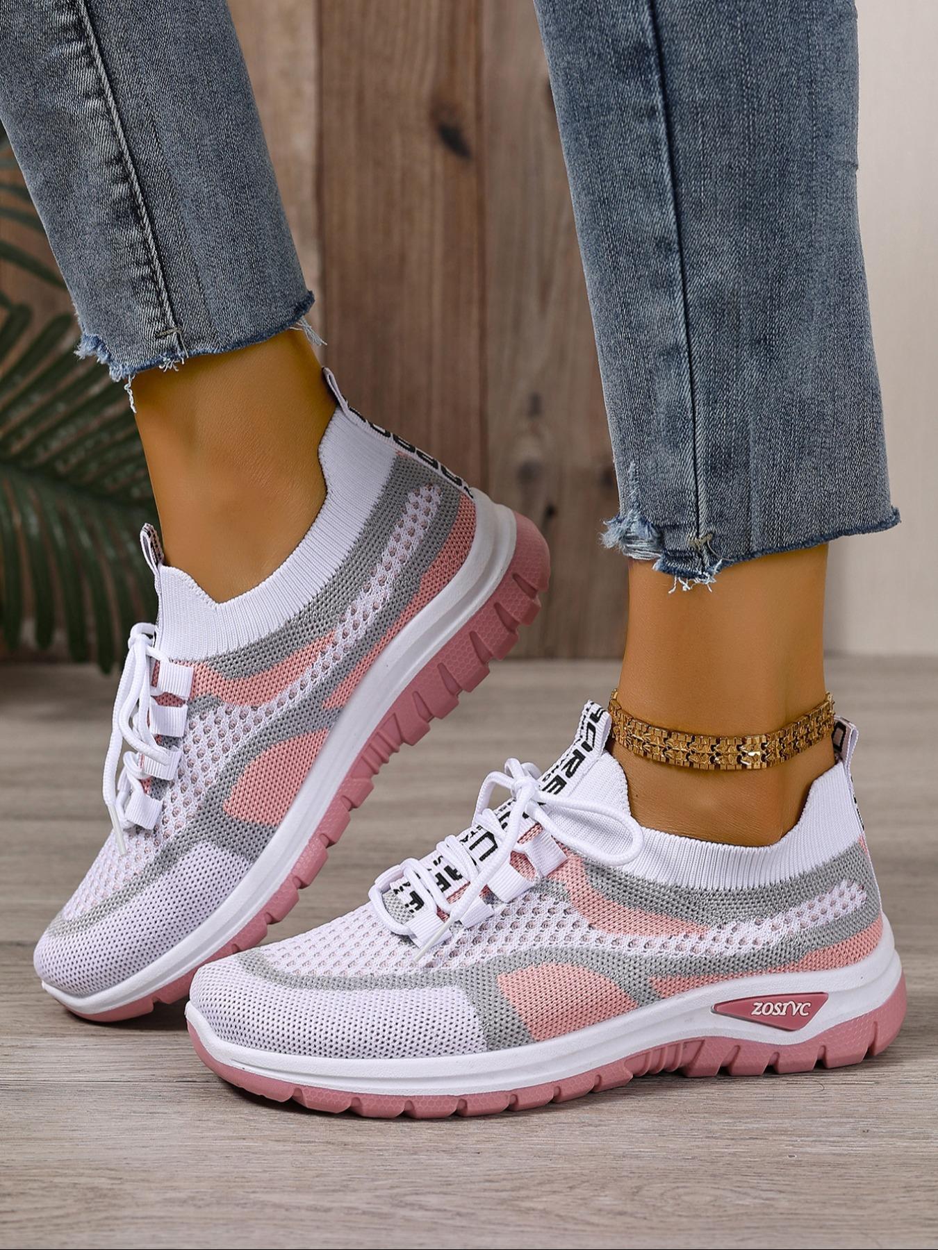 Women's New Casual Sports Shoes, Large Size Lightweight Soft Sole Sneakers, Comfortable Non-Slip Walking Shoes, Perfect for Travel & Leisure Activities, Trendy Walking Sneaker
