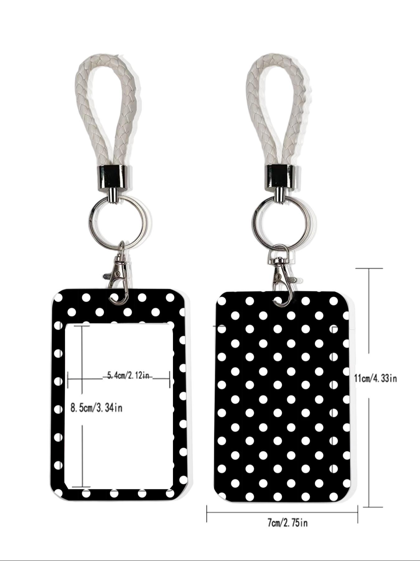 Polka Dot Pattern Bag Charm Keychain Pendant, Compatible with Airline Tags Wallets, Perfect Gift for Bags & Backpacks, Casual Style