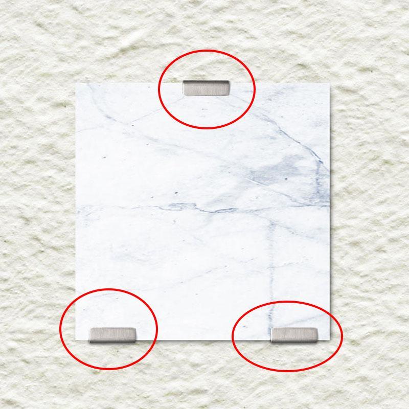 Stainless Steel Picture Frame Hanging Stand, Wall Mount Bracket, Metal U-Shaped Hook, Ideal for Tile Walls, Corner Storage Display Rack