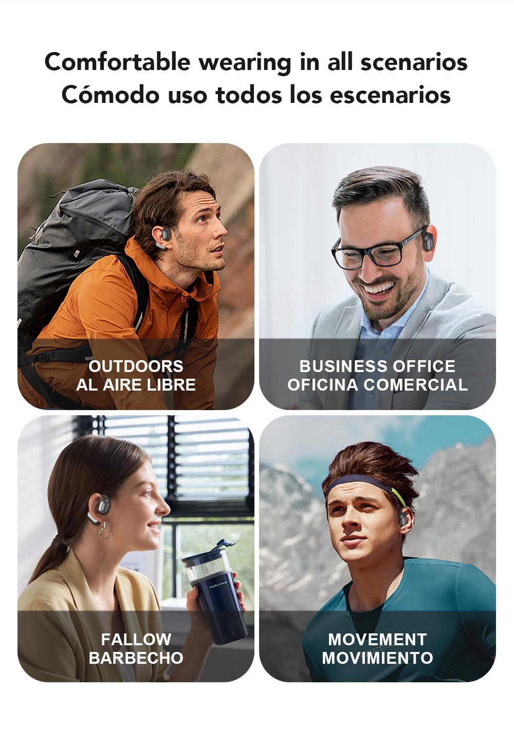 MINISO X30 AI translation earphones OWS Bluetooth earphones IPX5 waterproof 35 hours play time HIFI sound quality OWS earphones immersive high-quality sound effects long-distance connection earphones with charging box built-in microphone