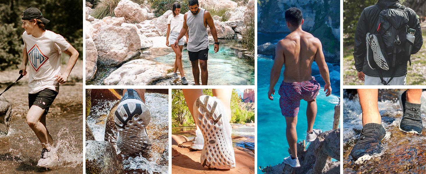 ALEADER Men's Xdrain Aqua Shoes Lightweight Breathable Water Sports Footwear for Beach Seaside Pool Quick Dry Mesh Upper 3D Dual Cushion for All-Day Comfort SpringStatements