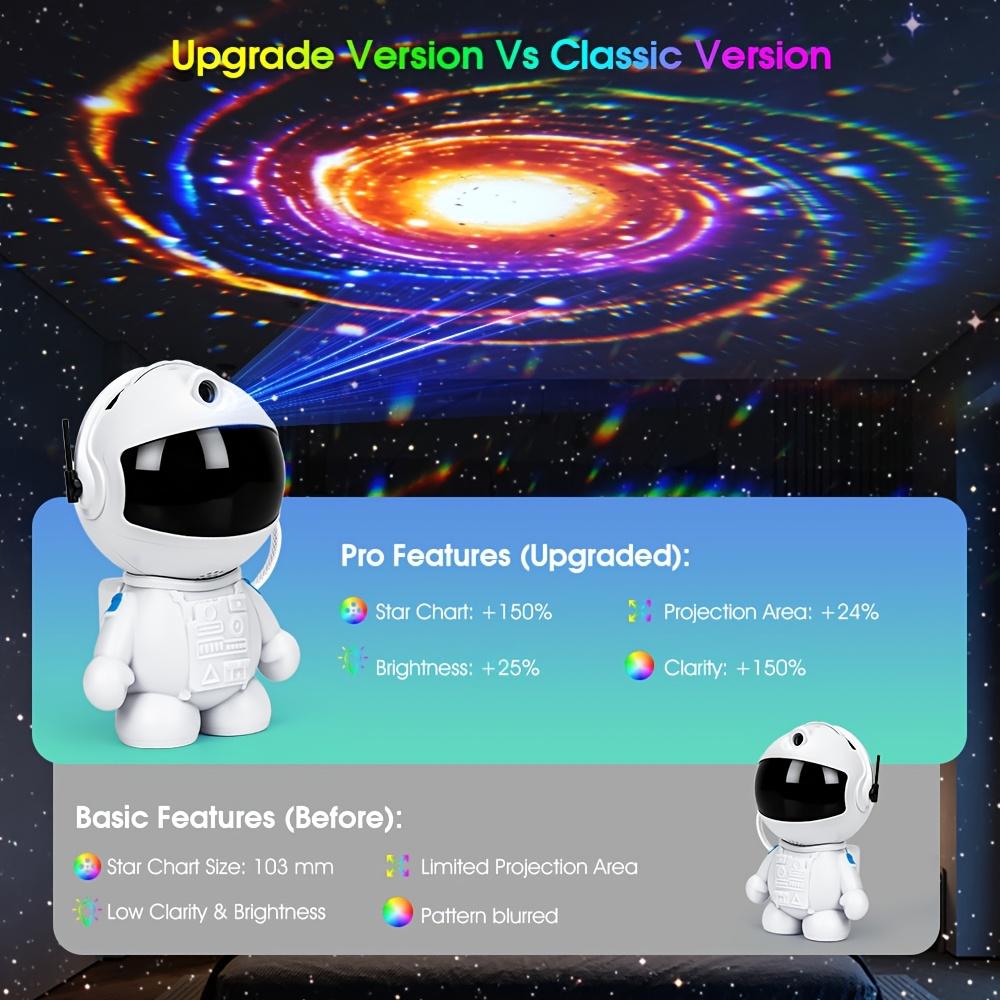 Electronic Astronaut-Shape Galaxy Projector Night Light, Modern Standing Starry Sky Projector with Dimmable Color Grading, Touch Control, USB-Powered for Bedroom Decor, Holiday Gifts
