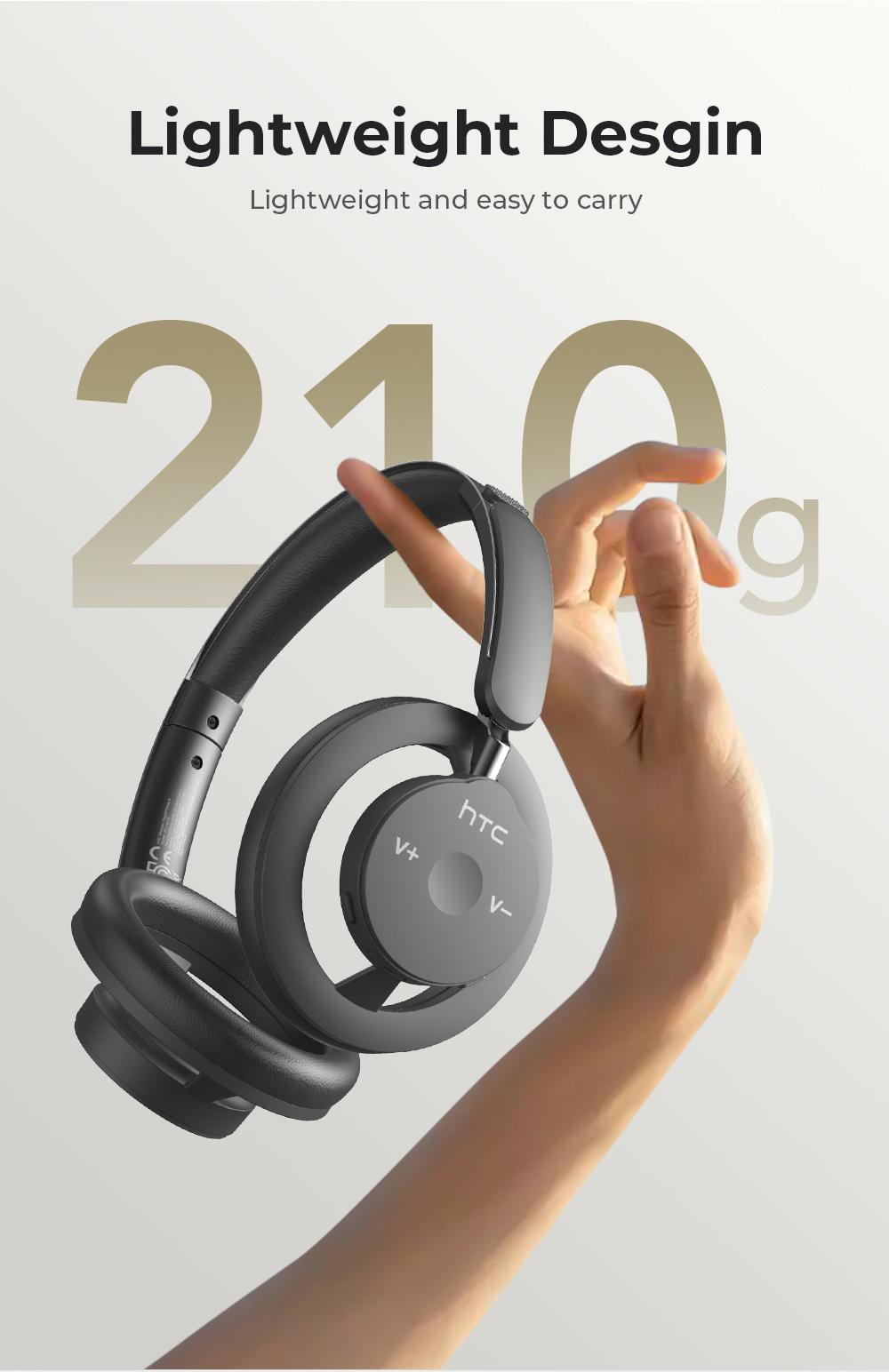 HTC HP06 OWS Open Wireless Headphone Foldable Bluetooth Headphones Over Ear with Built-in Microphone HIFI Stereo Multifunctional Earbuds Wireless Headset for Gaming, Phones, Computers, Electronics Audio Headphone