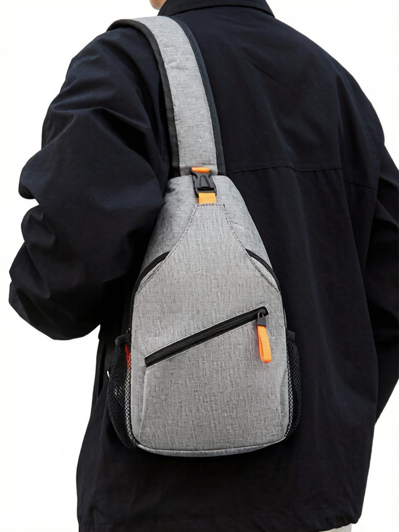 Secure Nylon Sling Bag for Travel, Waterproof Crossbody Chest Pack, Spring 2026 Streetwear Essential, Portable Storage Hack, Must-have.