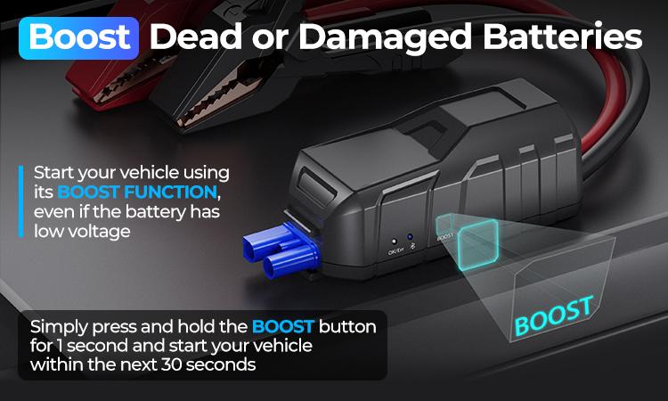 TOPDON V2200PLUS 12V 2200A Battery Booster Jump Starter and Battery Tester Pack