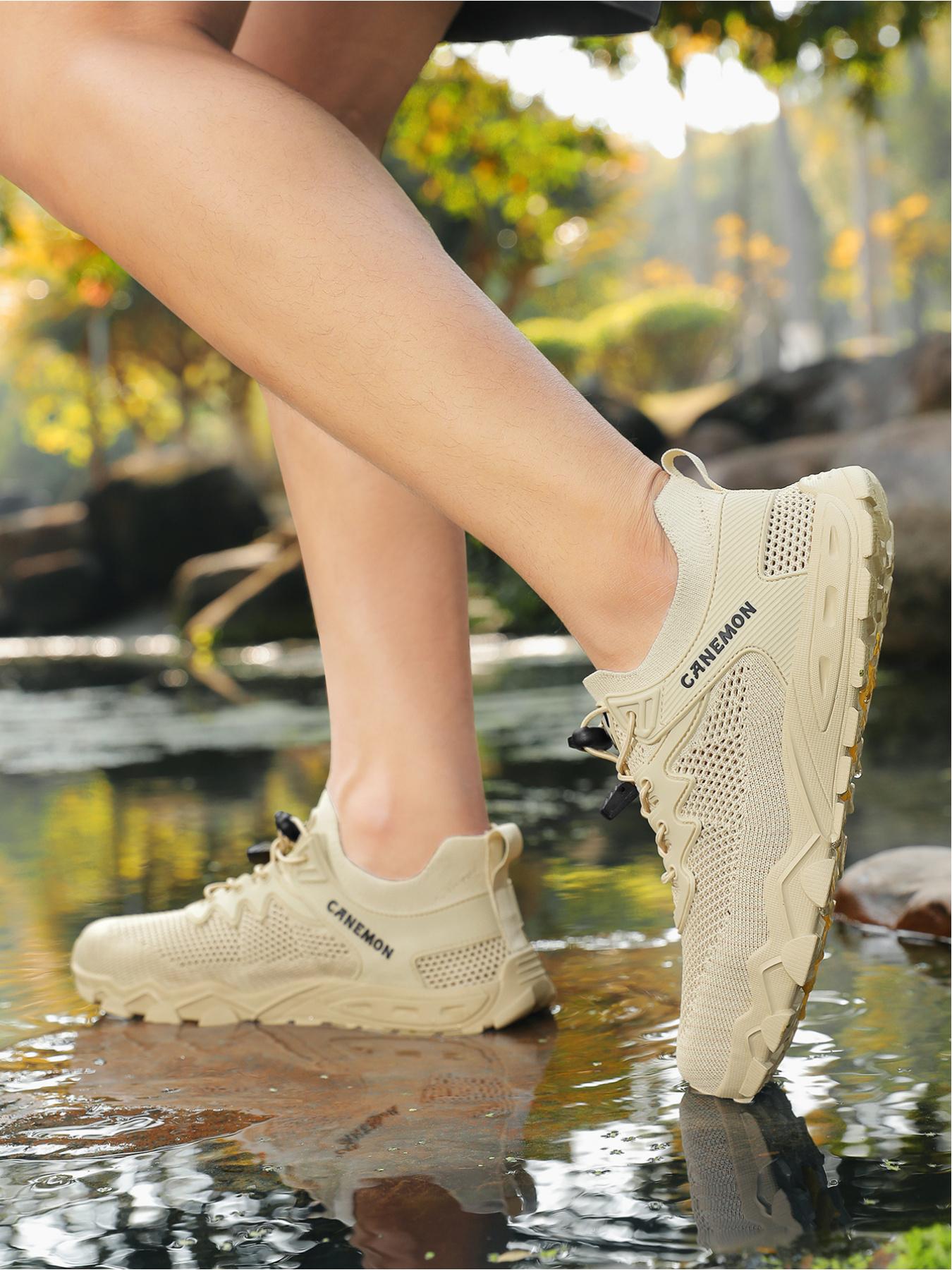 Men's casual sports outdoor shoes, with a breathable, soft, and comfortable upper that wraps around, and a multi-directional tooth pattern on the sole for strong grip. Suitable for hiking, exploring streams, fishing, cycling, and multiple scenarios