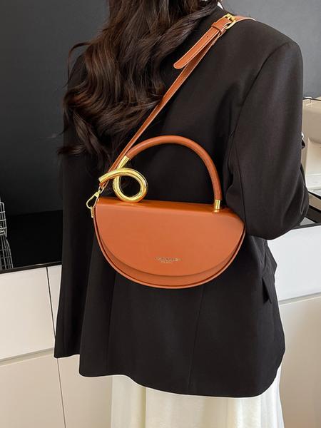 Women's Fashionable Solid Color Handbag, Casual Versatile Crossbody Bag for Daily Commuting, Stylish High-end Commuter Bag for Party and Shopping