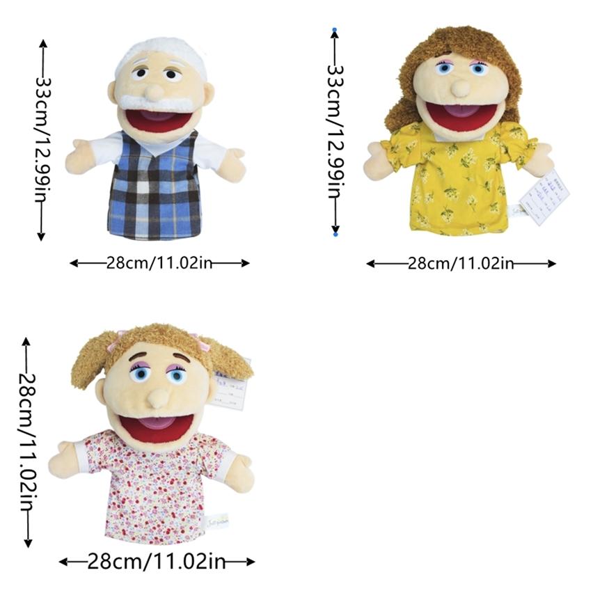 Family Plush Hand Puppets, Soft Healing Companion Toys, Interactive Parent-Child Game Props, Unisex Design, Perfect for Family Bonding