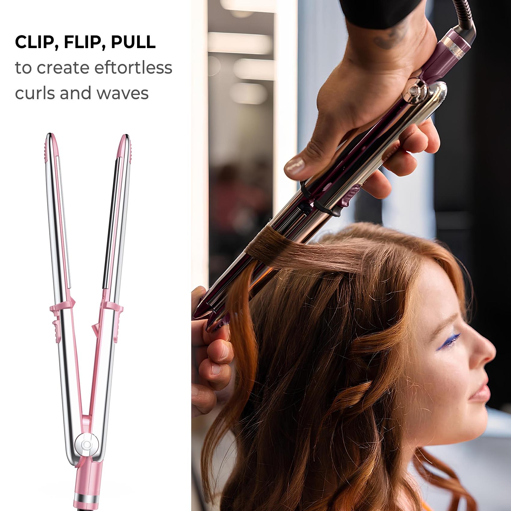 Professional Flat Iron Hair Straightener, Titanium Hair Straightening Ionic Fast Heating Hair Tools, 2 in 1 Hair Straightener Hair Curler, Hair Styling Tools for Women, Gift