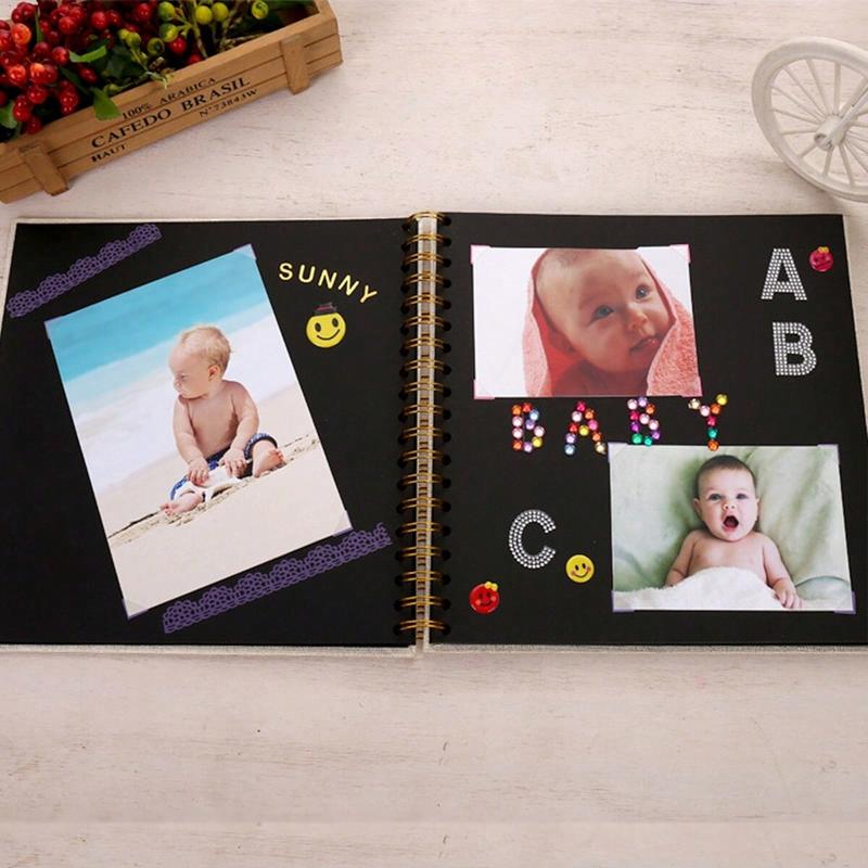 Elegant Simple Scrapbook Album, 7x7 Inch, 20 Sheets/40 Pages, Cowhide Paper, Perfect for Weddings and Birthdays, Scrapbook Supplies, Scrapbook Materials