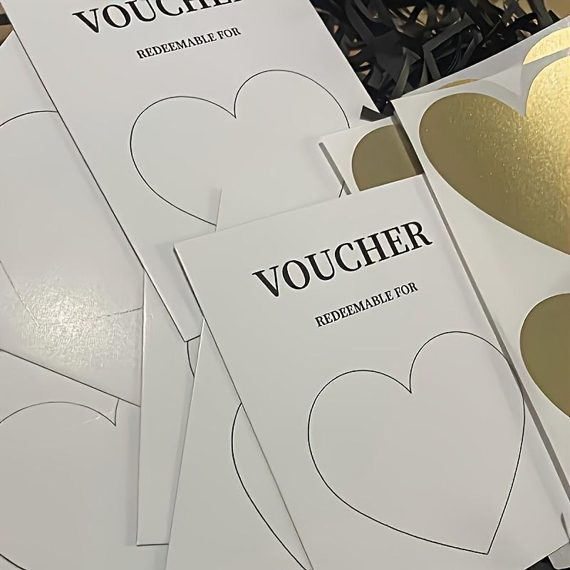 4 DIY Heart Scratch Cards, Couple Surprise Gift Set, Handwritten Cards, Romantic Relationship Rewards, Valentine's Day Creative Gifts