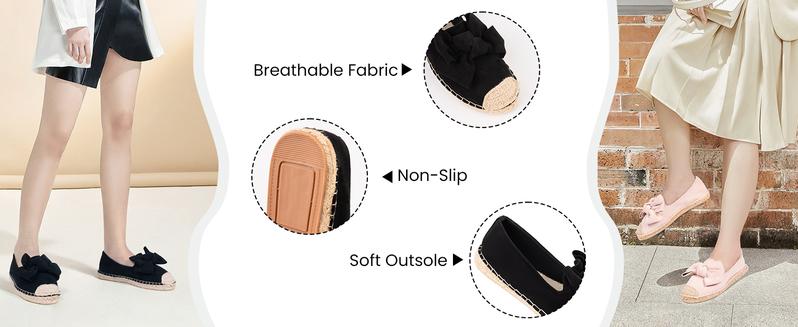 【Limited Time Deal】MUSSHOE Women’s Bow Flats Comfortable Slip-On Loafers