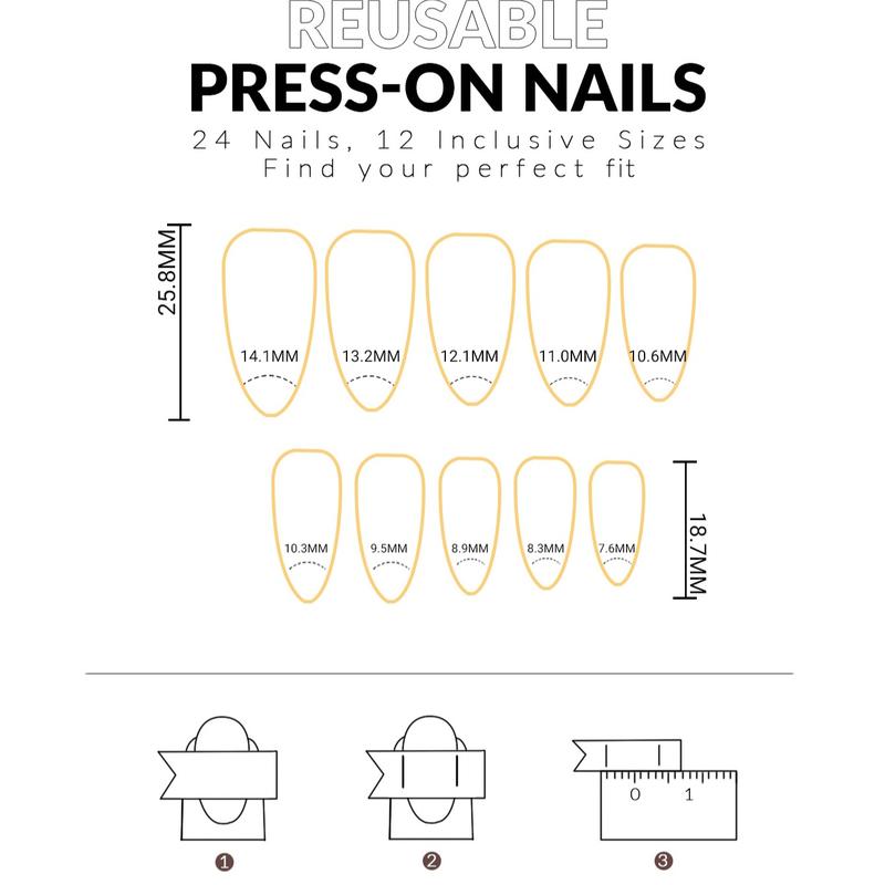 192pcs Reusable Nail Art Set, Nail Extension Kit, Glossy Finish Medium Almond Shape, Multi-Pack Blue Colors, Perfect Gift Idea 192pcs Reusable Nail Art Set, Nail Extension Kit, Glossy Finish Medium Almond Shape, Multi-Pack Blue Colors, Perfect Gift Idea