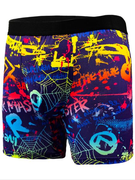 Men's Graphic Print Boxer Brief, Casual Comfy Breathable and Soft Underwear for Daily Wear, Mens Underwear for All Seasons, Undergarments