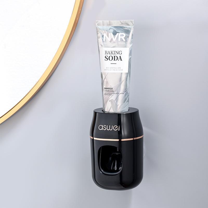 Automatic Toothpaste Dispenser Set, Wall-Mounted Lightweight Convenient Tube Squeezer, Easy-To-Use Bathroom Accessory