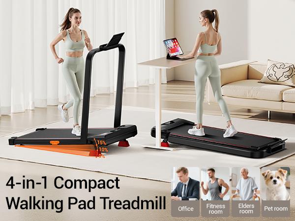 UMAY Under Desk Treadmill, High Definition Big Screen Walking Pad for Home Small, 2.5 HP Quiet Brushless, 300 LBS Capacity