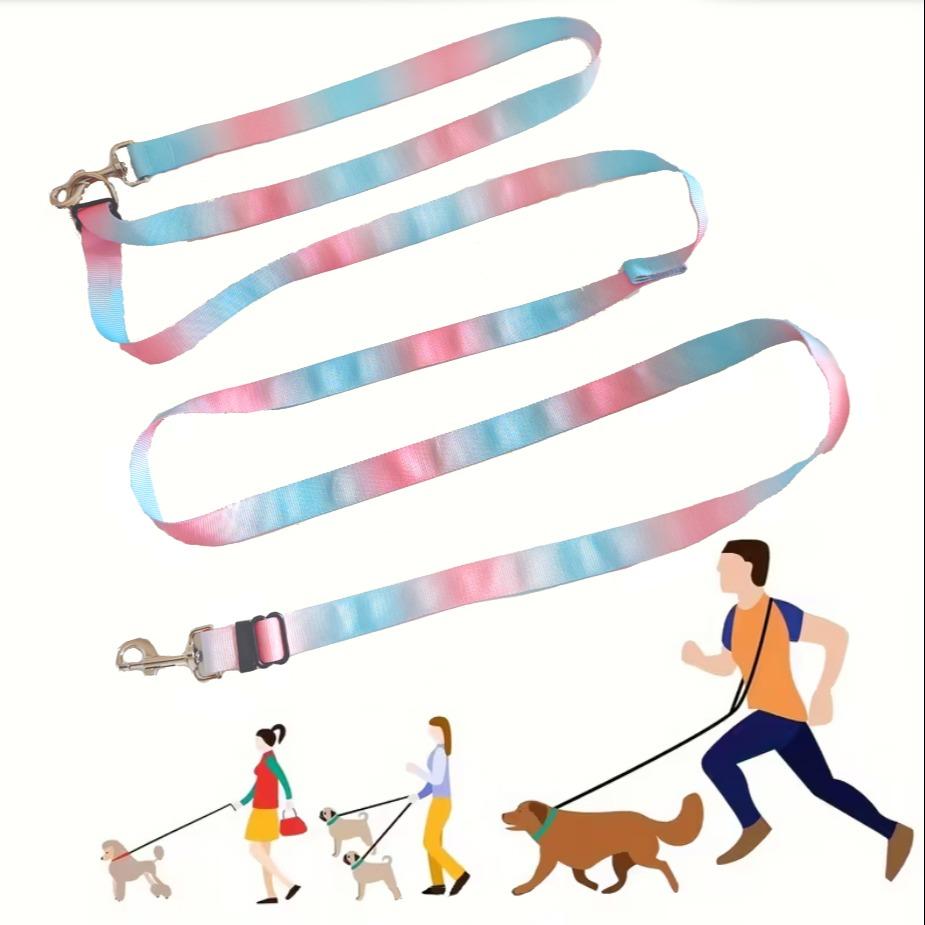 Adjustable Pet Leash, Gradient Color Outdoor Dog Walking Leash, Durable and Comfortable Pet Harness, Ideal for Daily Walks