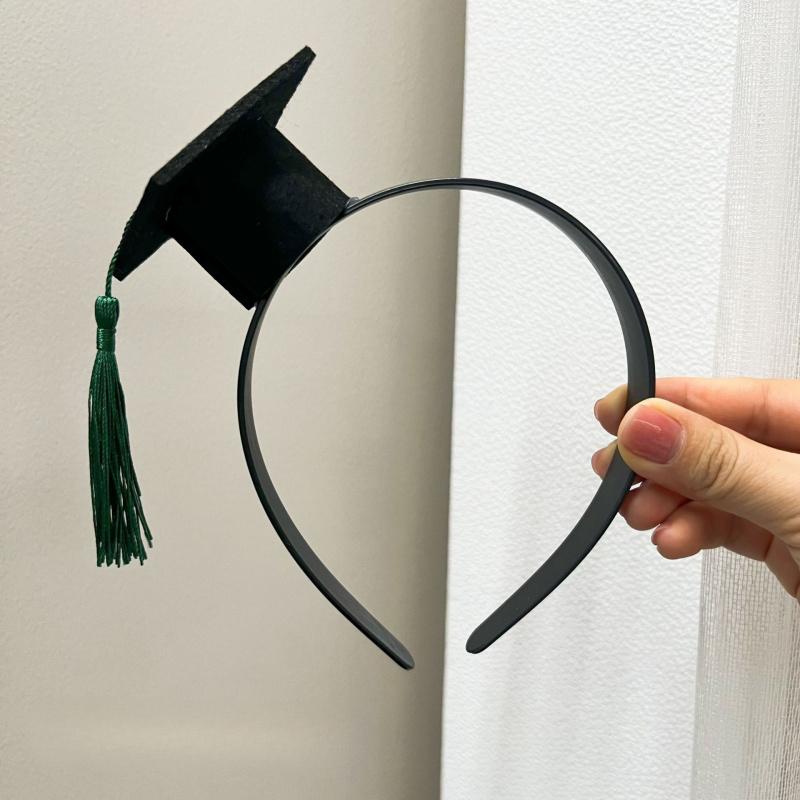 10Pcs Graduation Cap Headband, Mini Doctoral Hat Hair Clip, Graduation Decor & Photo Props, Fashion Hair Accessories for All Seasons, Perfect for Dress Up & Gift Giving