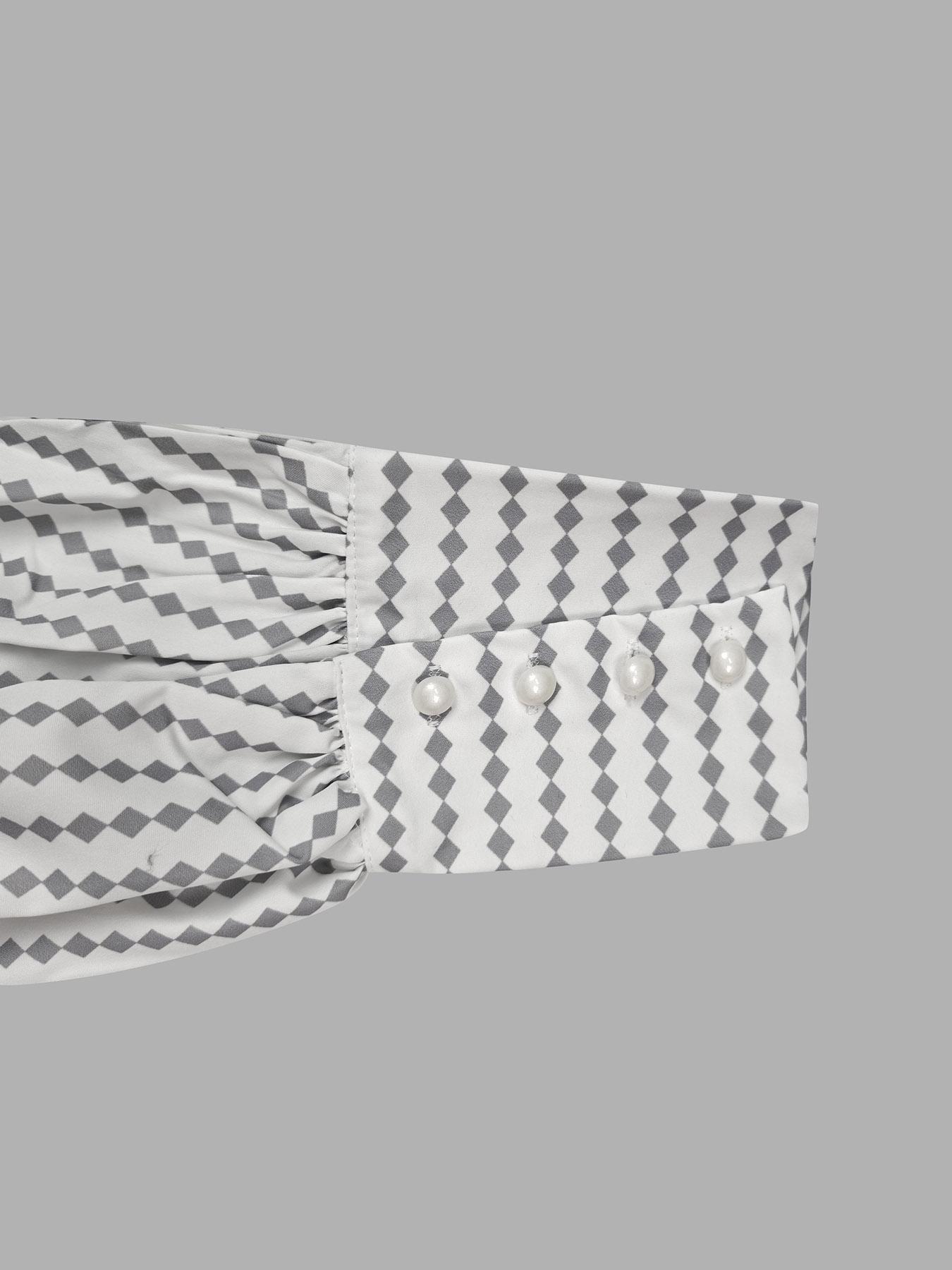 Women's All Over Print Button Shirt Dress, Casual Chic Long Sleeve Collared Dress for Daily Wear, Ladies Clothes for All Seasons, Womenswear