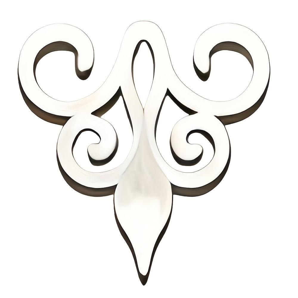 European Floral Mirror Wall Sticker, Self-Adhesive Vintage Frame Decor, Living Room Entryway Decoration, Acrylic Universal Use