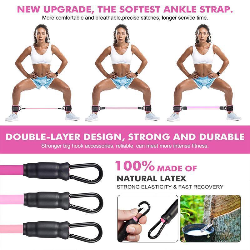 Ankle Resistance Bands with Cuffs, 1 Set Ankle Bands for Working Out, Ankle Resistance Band for Leg, Booty Workout Equipment for Kickbacks Hip Fitness Training, Body Care Products, Gym Accessories