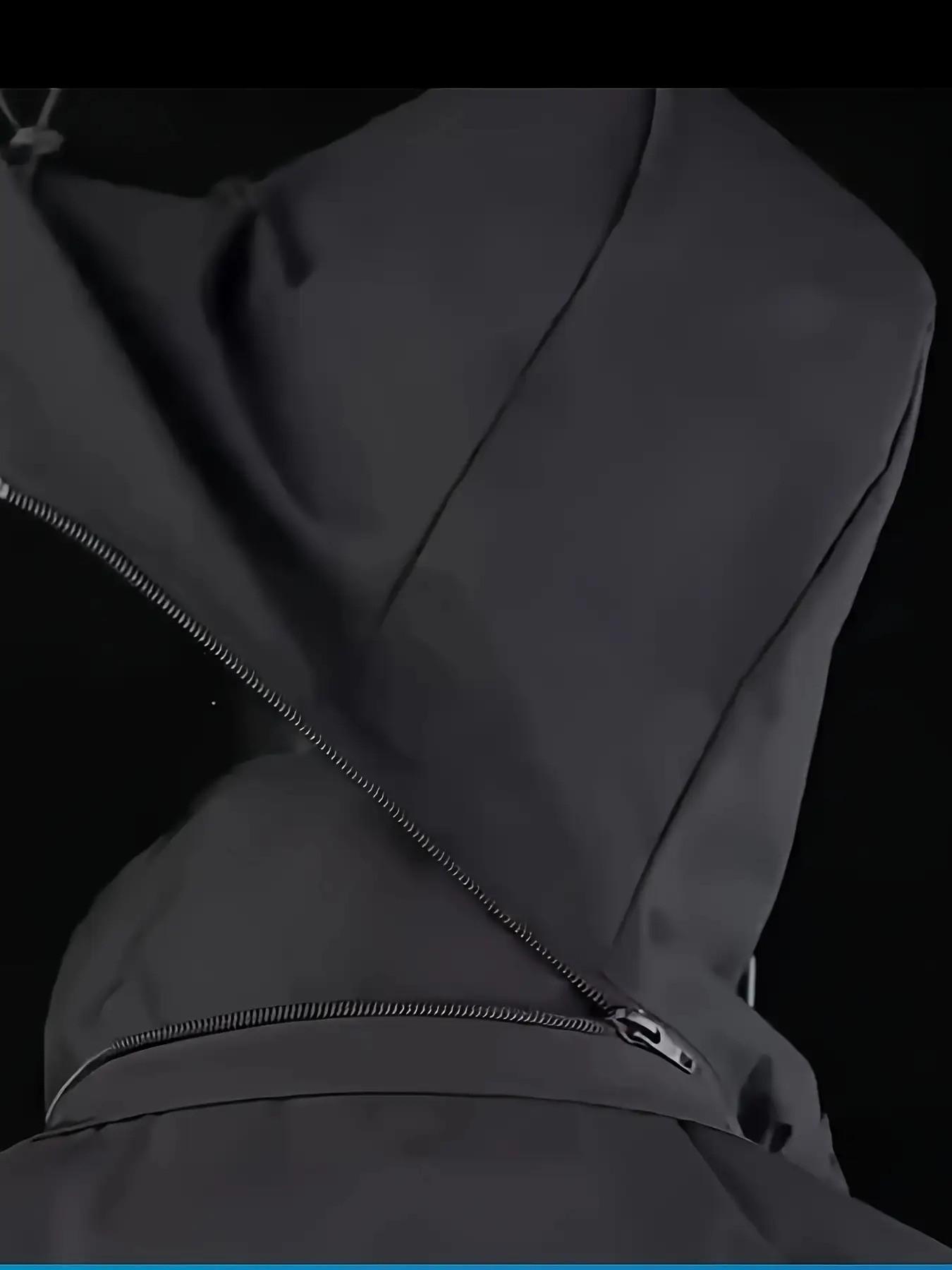 Men's Lightweight Polyester Fashion Hooded Jacket, Ellesse Print, Full Zipper Front, Casual Outdoor Spring & Fall Coat