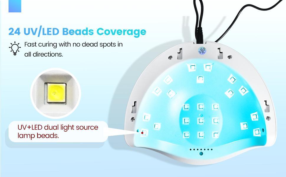 JODSONE UV LED Nail Lamp, Nail Dryer for Gel Polish, Gel Nail Lamp Led Nail Light for Gel Nails with Automatic Sensor & 4 Timers