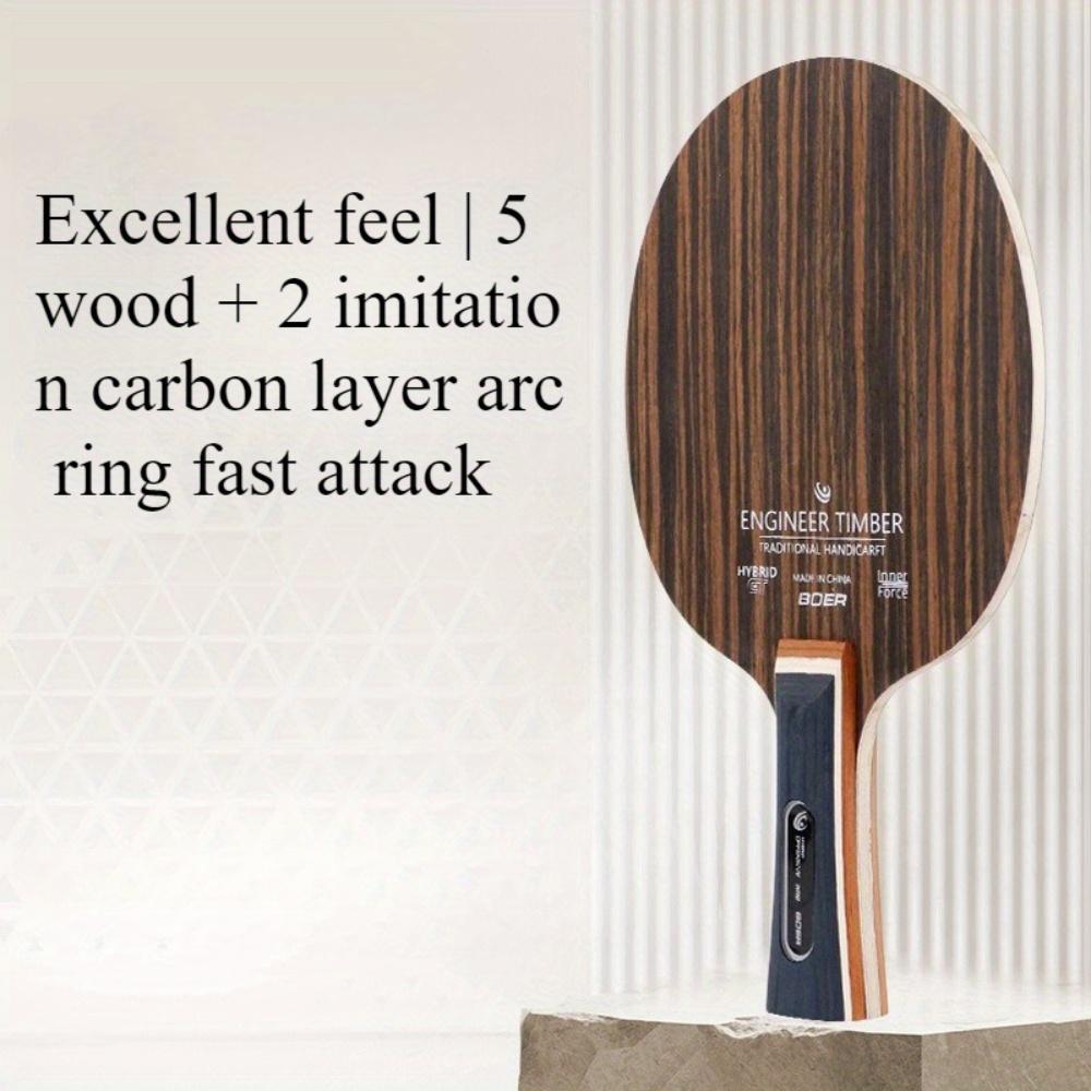 Table Tennis Racket Blade - Long Handle, High-Quality Racket for Improved Control and Spin Performance, Practical Ping Pong Paddle | Elegant Wooden Handle | Smoothly Polished Blade Surface