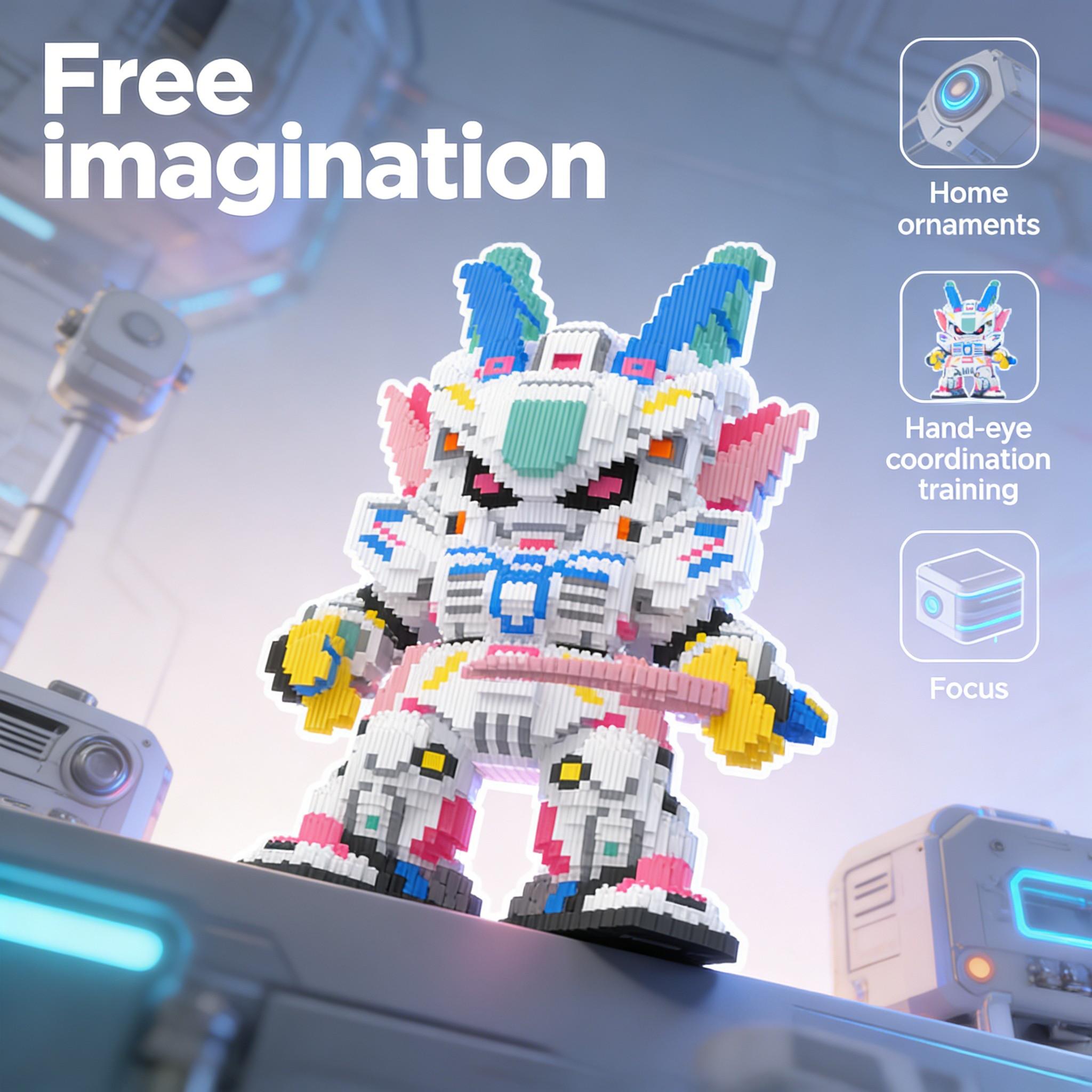 Ocean Starry Bear Series Creative Building Blocks Model, 1451pcs, Original Authentic, New 2026 Size, Gift Idea, DIY Craft Decor