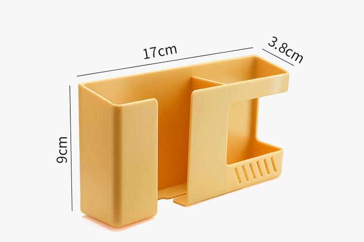 White Wall Hanging Storage Box Household Living Room Conditioner Remote Control Bedside Phone Storage Holder Organizer Box Shelf