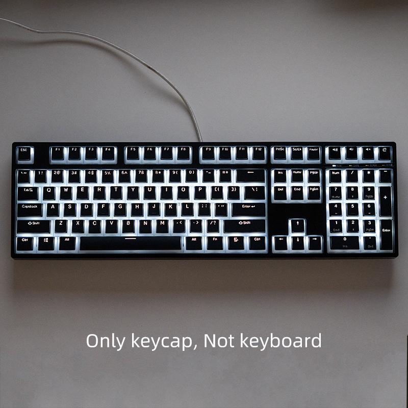 Pbt Keycap Dual Color Pudding Design, Oem Height Transparent Keycaps, Compatible with 6.25u Spacebar 61/87/98/100/104 Keys (non-Keyboard)