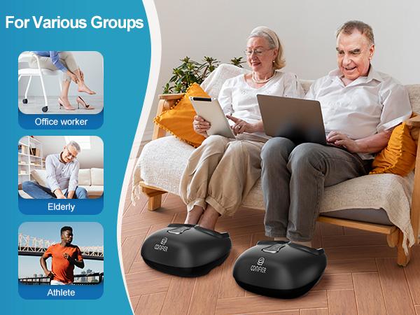 COMFIER Shiatsu Foot Massager with Heat, Vibration,Rolling Compression Feet Massager Machine for Plantar Fasciitis,Neuropathy Pain,Gifts for Her,Him Fits Size up to 13“ Multiple Modes