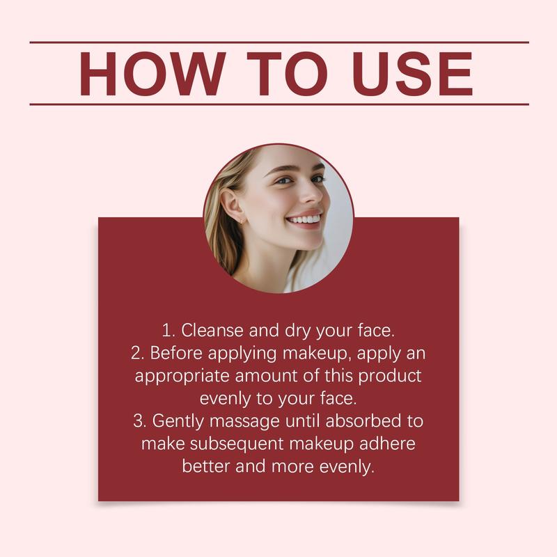 Natural Translucent Primer, Long-Lasting Makeup Base, Suitable for All Skin Types, Perfect for Daily Use, Smooth Application