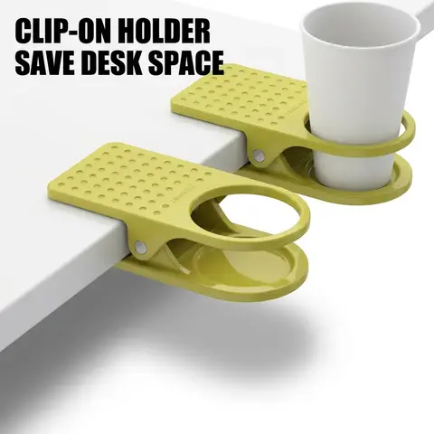 Cup Holder, 1 Count Space Saving Clip Type Cup Holder, Multifunctional Coffee Cup Holder for Home Office Restaurant, Home Organizer, Office Accessories, Office Desk Accessories