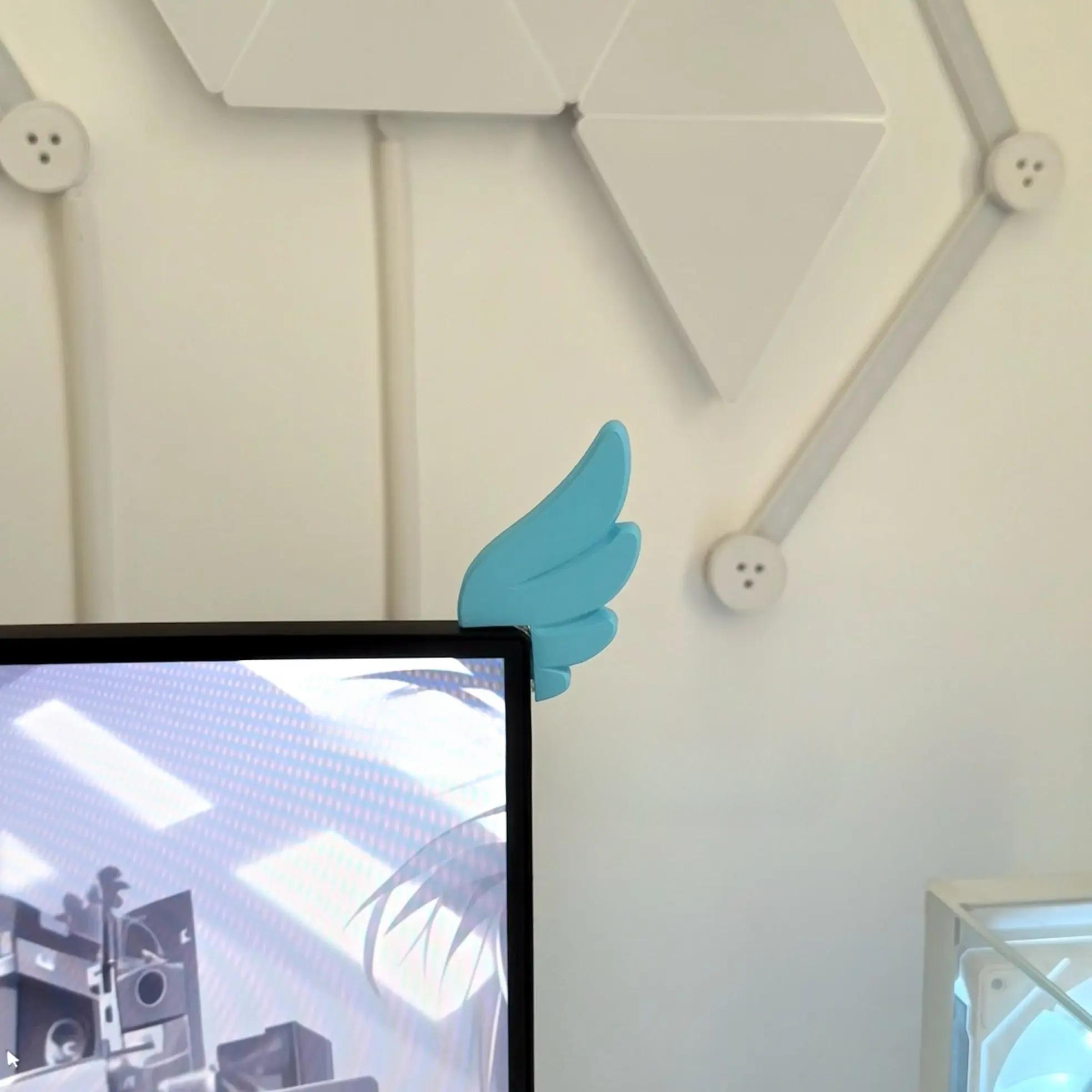 Cute Plastic Angel Wings Decoration - Aesthetic Decor, Home Office Decor, Indoor Desk Ornament, Monitor Display Accent, Car Display Accessory, Festive & Party Gift