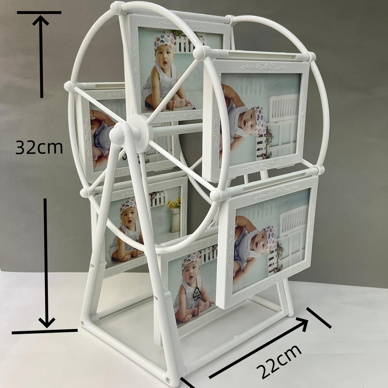 Wedding children's personal photos rotate directly from the manufacturer Studio supplies Ferris wheel 5 inch rotating photo frame big water wheel, suitable for European and American style baby growth commemorative photo frame home picture frame