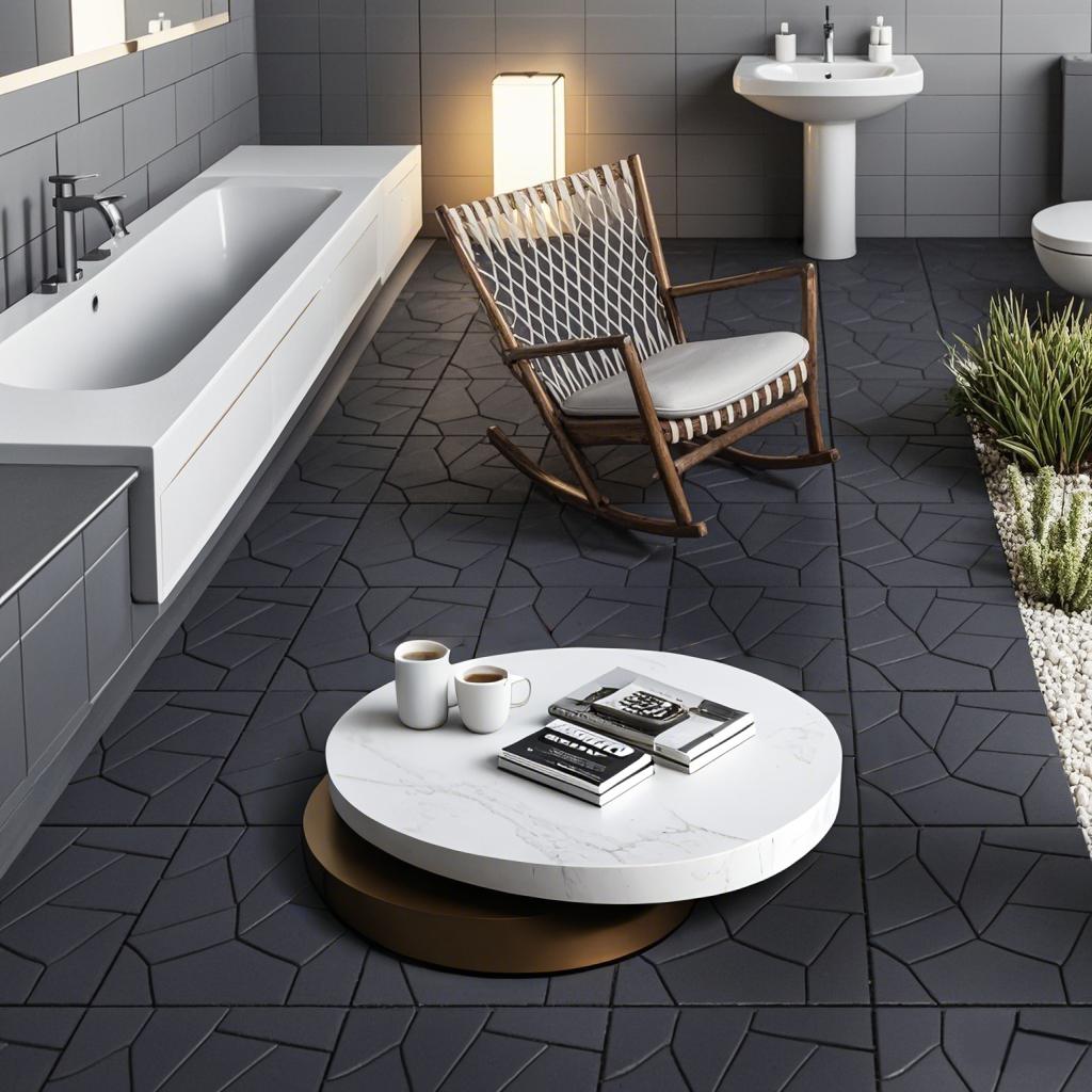 Plastic Interlocking Deck Tiles, 44 Pack , 12"x12" Waterproof Outdoor Flooring All Weather Use, Patio Floor Decking Tiles for Balcony Backyard