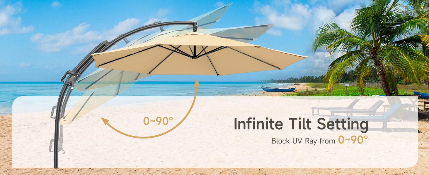 【SPOTLIGHT DAY】ONBRILL Outdoor Patio Umbrella with Base Includeds, 10 FT Cantilever Umbrella withstands Wind and Weather, Sturdy Sun Shade Hanging Umbrella for Deck, Pool, 240G/M2, UPF50+, Class 4 color fastness 【SPOTLIGHT DAY】ONBRILL Outdoor Patio Umbrella with Base Includeds, 10 FT Cantilever Umbrella withstands Wind and Weather, Sturdy Sun Shade Hanging Umbrella for Deck, Pool, 240G/M2, UPF50+, Class 4 color fastness