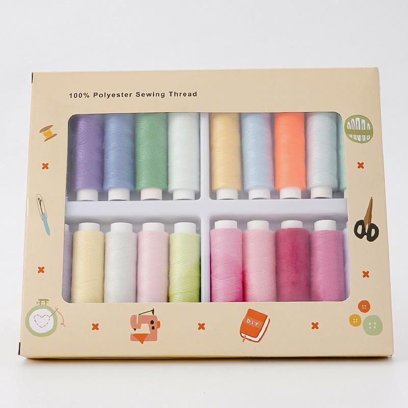 100M 402 Multifunctional Sewing Thread, 100% High Strength Polyester Thread, Universal DIY Hand & Machine Sewing Thread, Household Tailoring Embroidery Craft Supplies