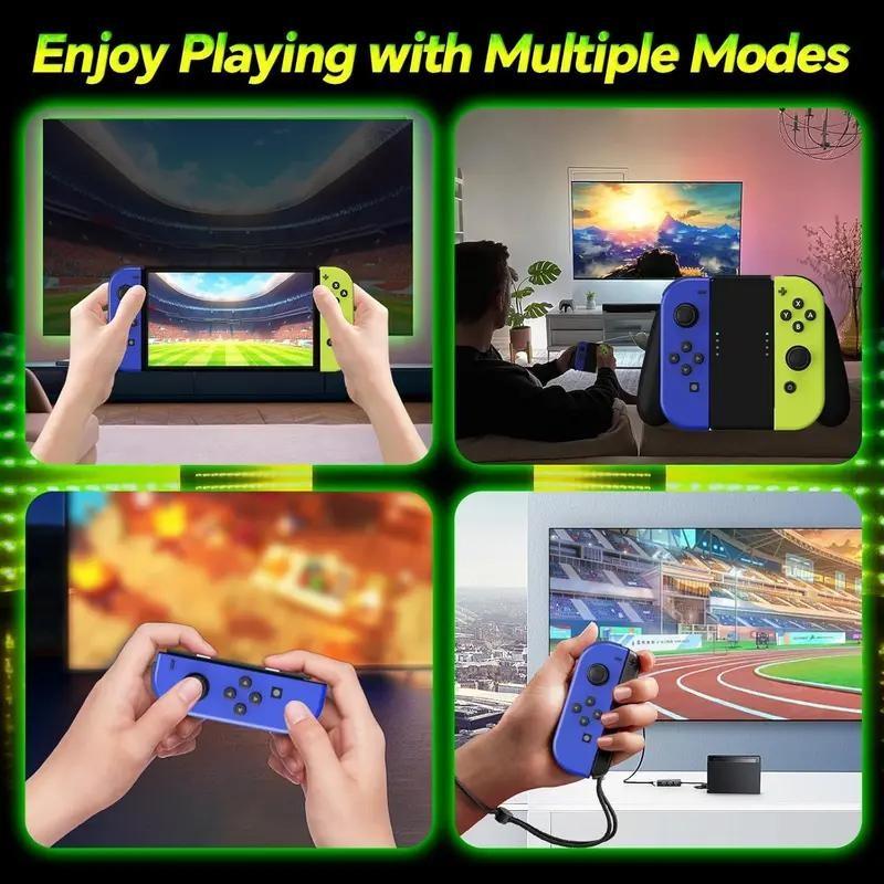 Wireless Controller for Game Handheld, Compatible with Switch Lite Oled, Dual Vibration Function, Cool Replacement Accessory