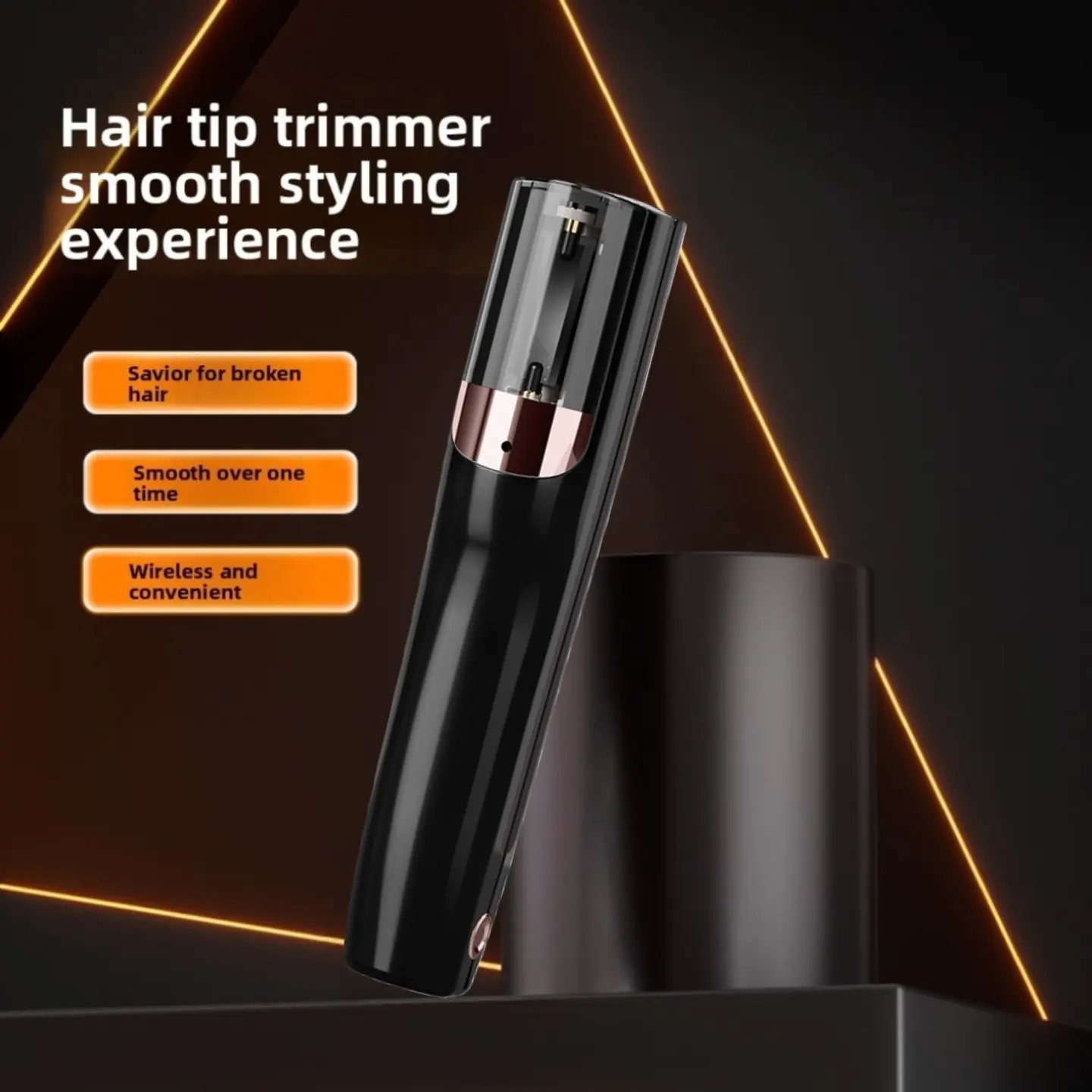 Wireless Hair Split End Remover, Portable Rechargeable, Easy Dry Split Removal, Improves Frizzy Tangled Hair, Essential Hair Care Tool for Women, Split Ends Trimmer