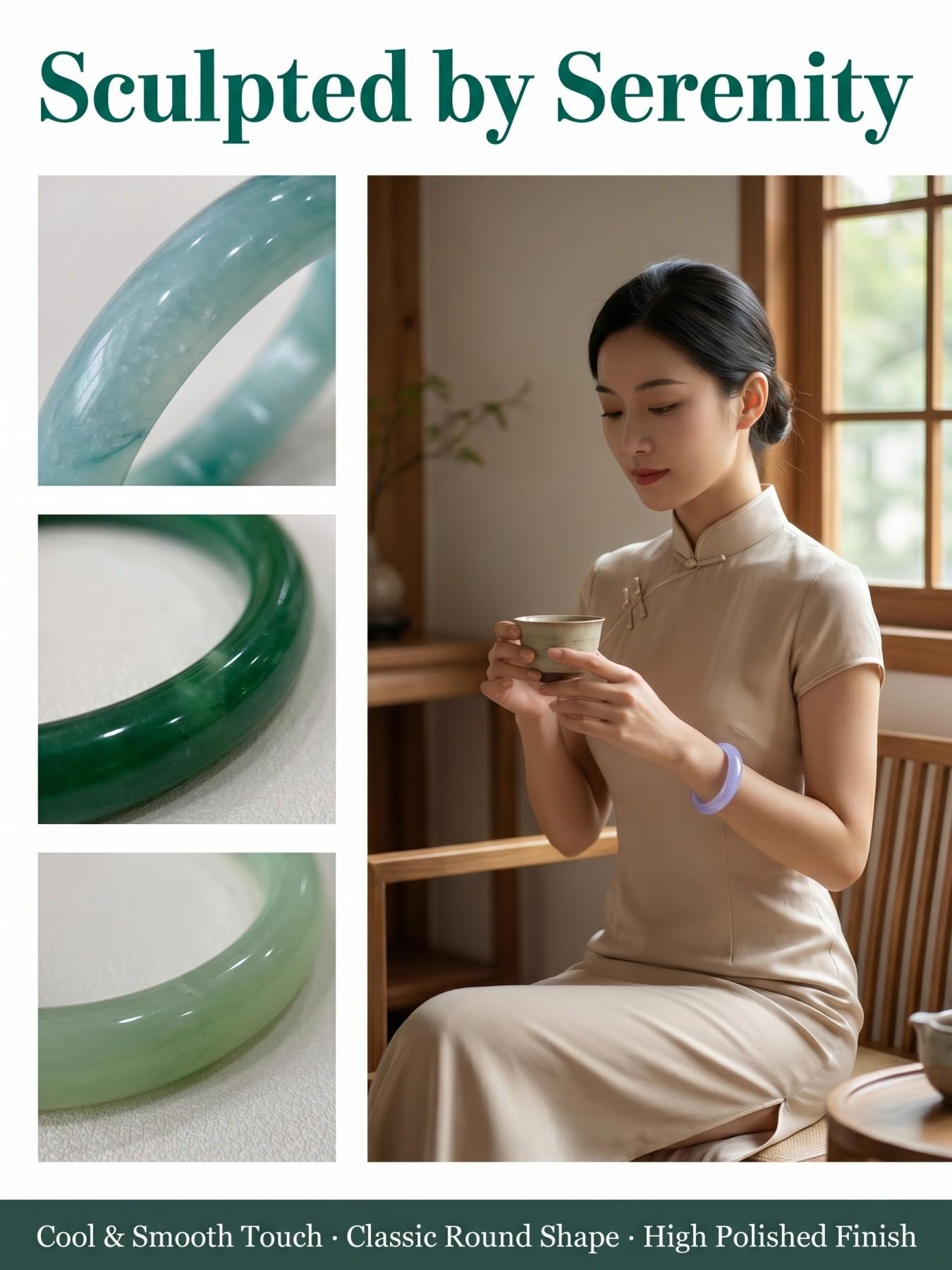 2026 Elegant Oriental Style Jade Bracelet with Gift Box, Perfect Gift Choice, Traditional Chinese Jewelry, High-Quality Craftsmanship