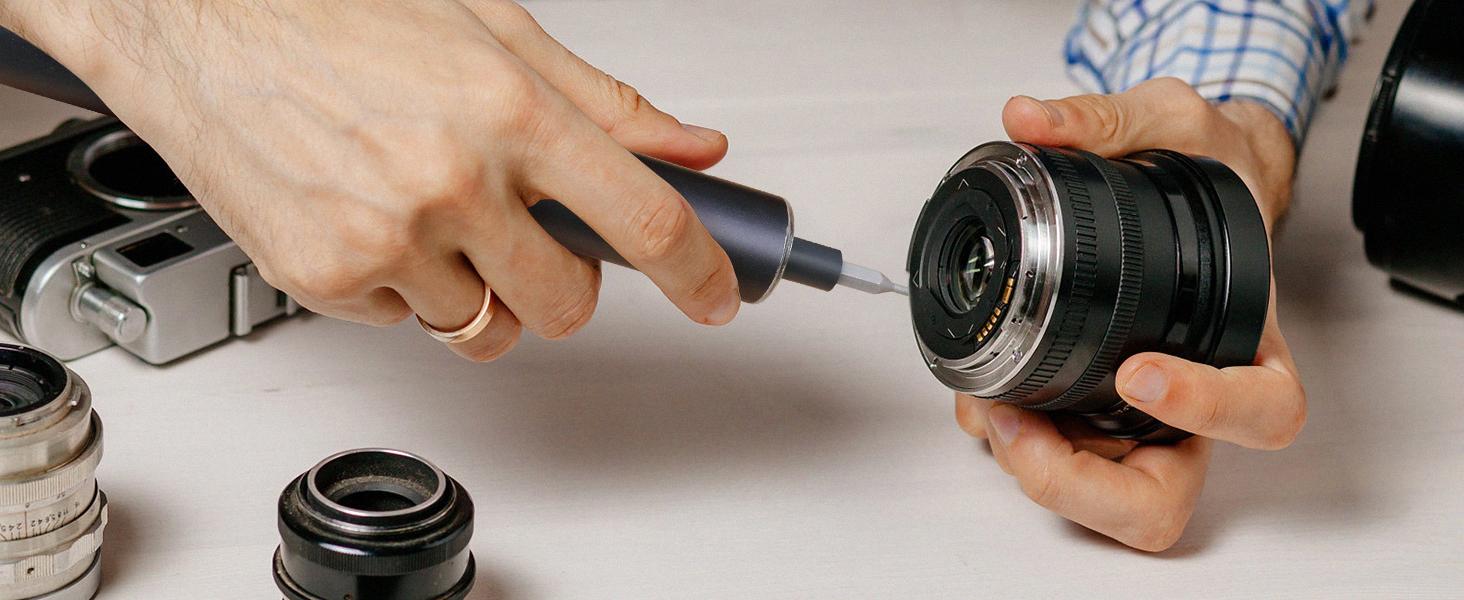 #SpringGlowUp WORKPRO Mini Electric Screwdriver, 20 in 1 Electric Precision Screwdriver with Magnetizer and S2 Steel Bits, Max 4.0V Magnetic Rechargeable Cordless Screwdriver Kit for Phone, Camera, Laptop