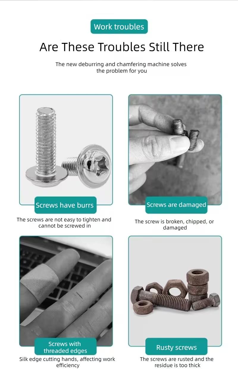 Deburring External Chamfering Machine Outer Circle Chamfering Thread Fillet Trimming Screw and Bolt Trimming Drilling Tool