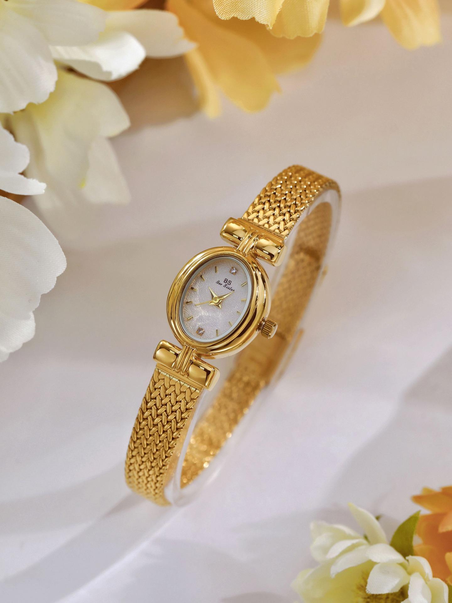 Vintage Oval Ladies Watch, Trendy Wheat Strap, Precise  display picture 1