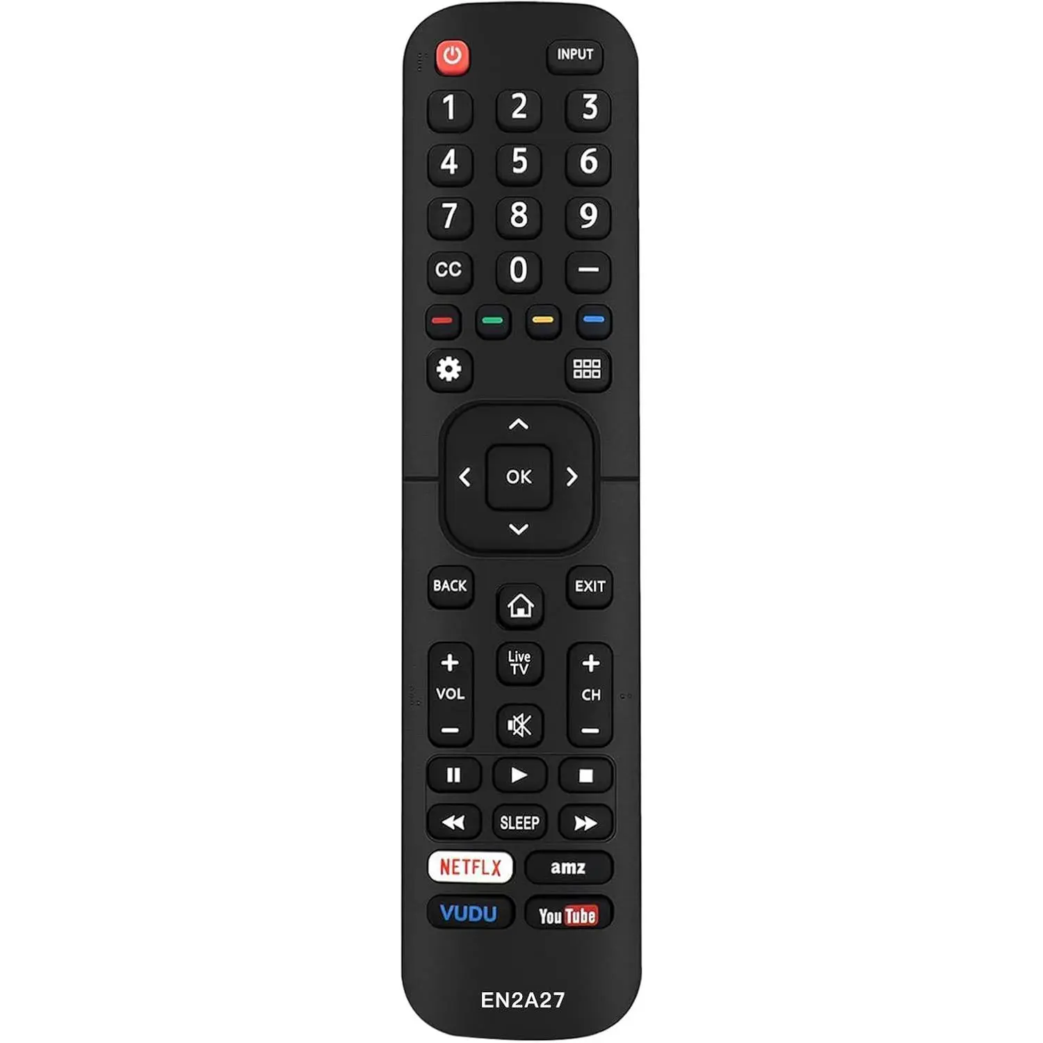 New Universal Fit EN2A27 Replacement Device for Sharp Aquos, Hisense LCD LED HDTV Smart TVs - LCD Remote Controller, Wireless Accessory, Smart Remote Controls