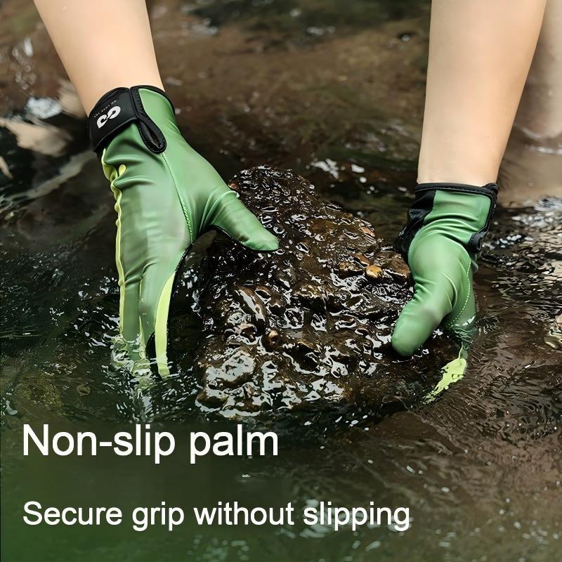 1 pair Professional Dive Gloves for Men and Women, Summer Swimming Gear, Surfing Ultra-Fine Silicone Anti-Slip Durable Sunscreen Gloves